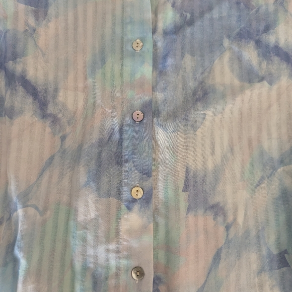 Cloth & Stone NWT multi colored blue blouse Small - Picture 8 of 11